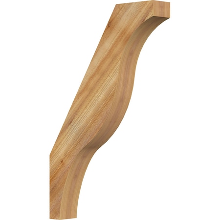 Ekena Millwork 4"W x 22"D x 34"H Funston Rough Sawn Knee Brace, Western Red Cedar BRC04X22X34FST00RWR